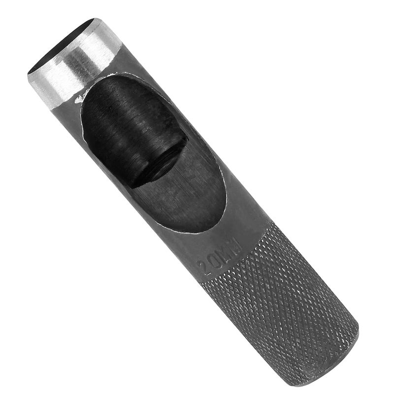 Bivethoi 20mm Round Gasket Punch, Carbon Steel Hollow Hole Cutter Tool, Watch Band Leather Hole Punch for Belts Fabric Canvas Paper Plastic Craft (Metric) - Image 1